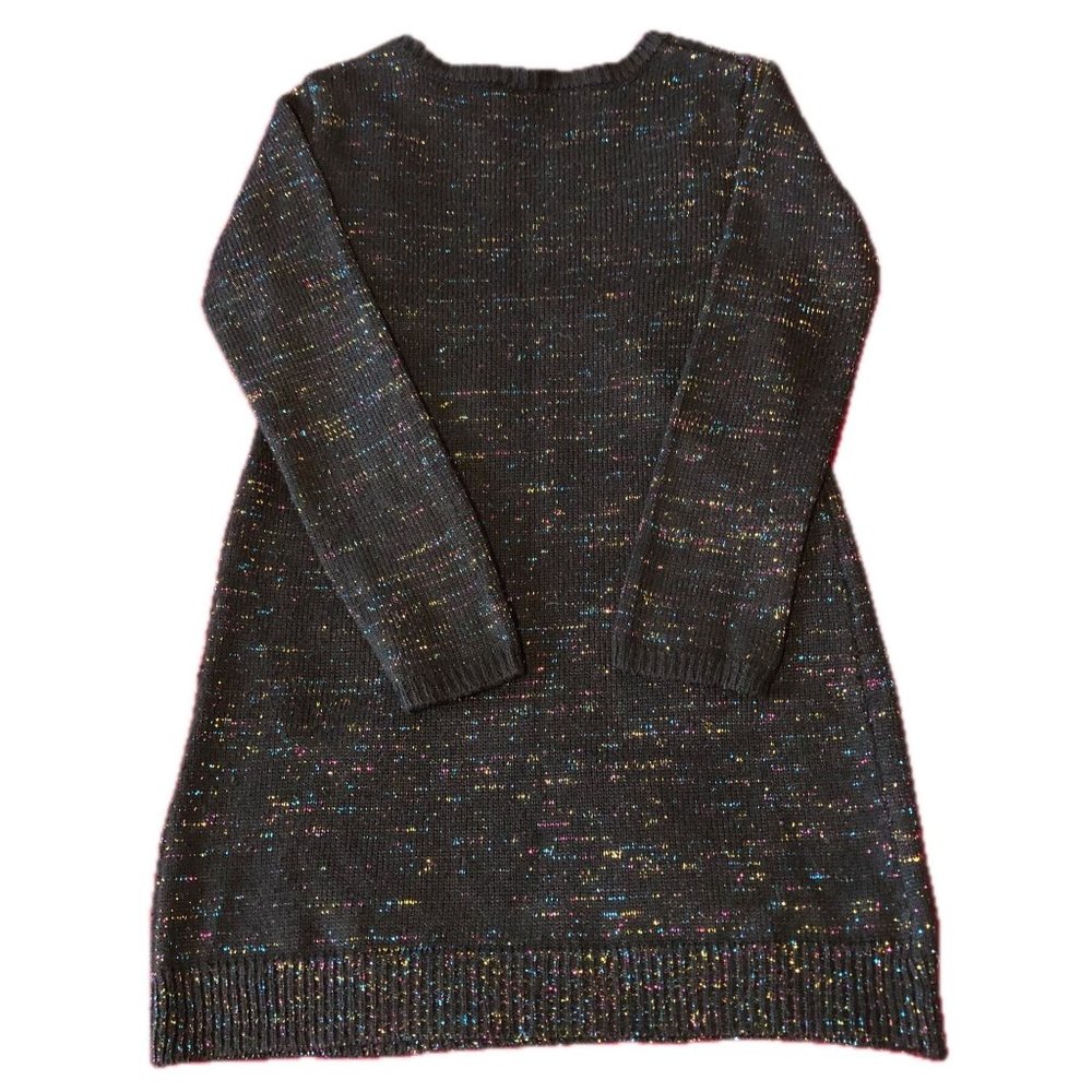 Unknown Brand Girls Sweater Dress Black Multi-colored Sparkle, NO TAGS